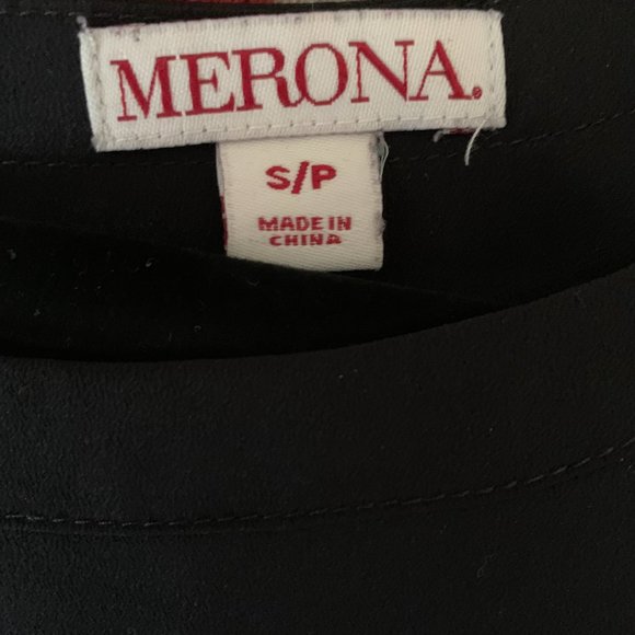 Merona Black Blouse Small - Picture 3 of 4